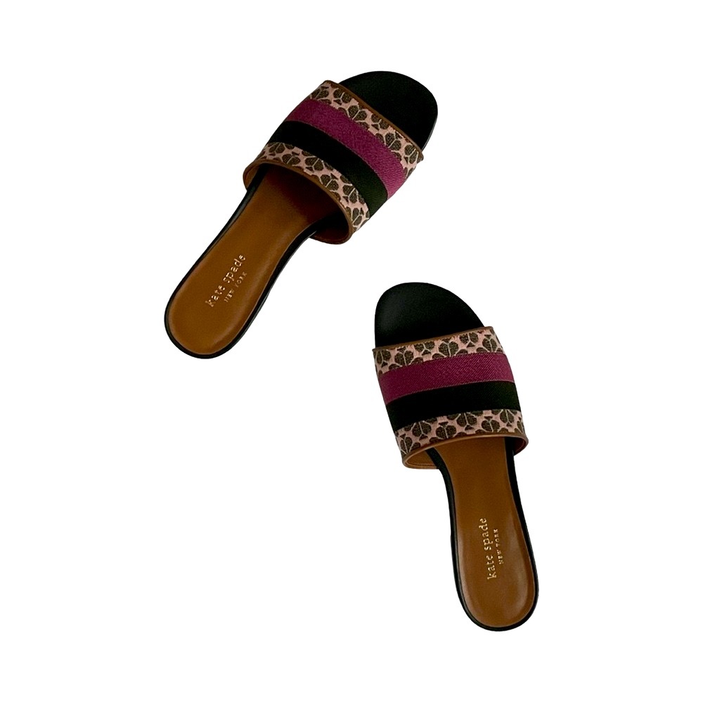Kate Spade Sandals Signature Spade Flower Jacquard Boardwalk Slides